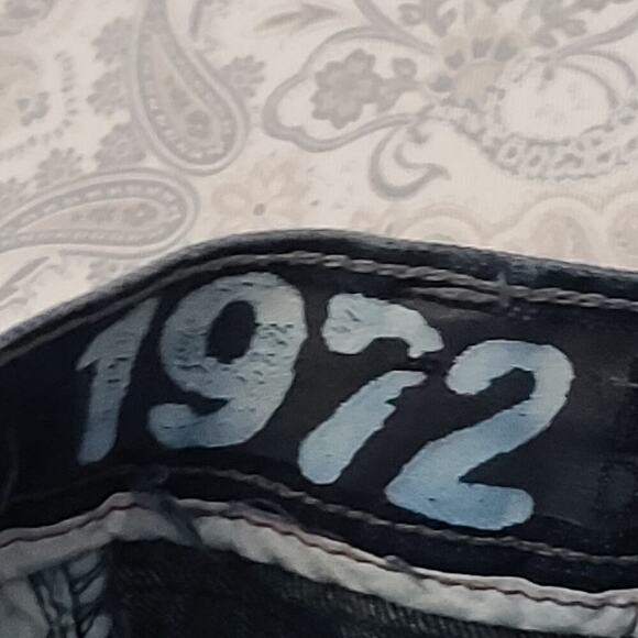 Ecko vintage Y2K dragon design jeansW30 L32 streetwear wide leg straight - Picture 5 of 12